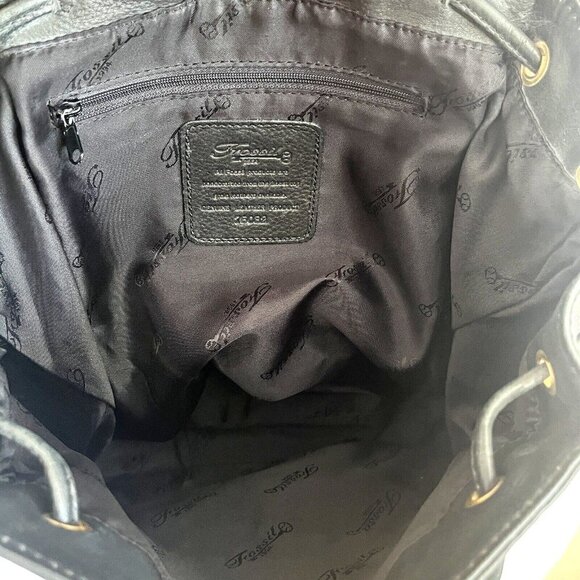 Fossil Classic Rucksack Backpack Black Leather Satchel Messenger Bag Purse Key - Picture 10 of 16